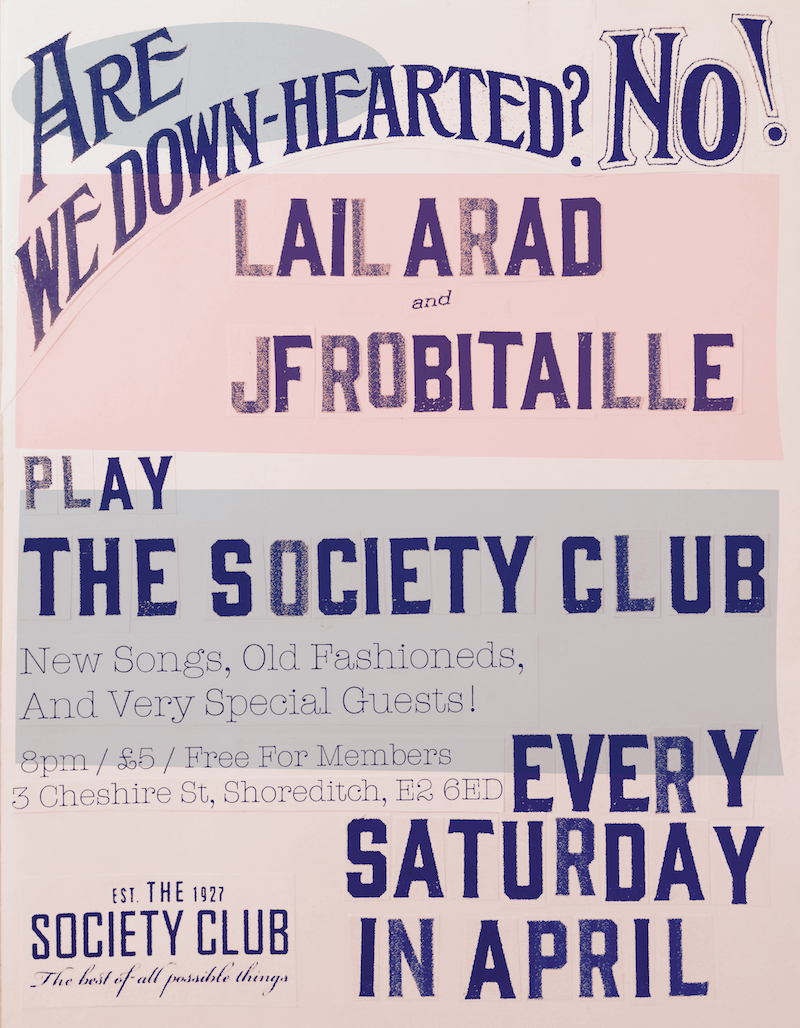 JF Robitaille The Society Club event poster